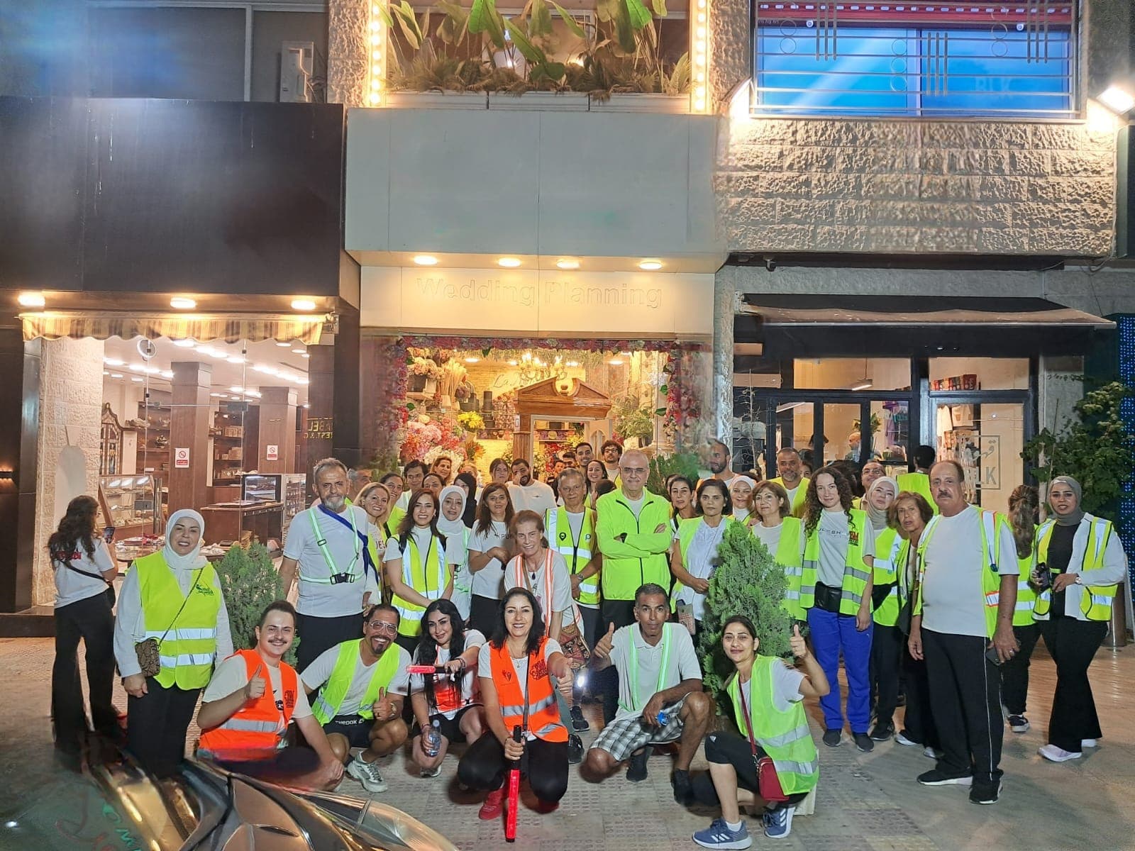 Beautiful motion shot - people walking fast